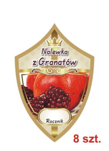 Przejdź do produktu Etykiety na nalewki nr 234 z granatów 8 szt.