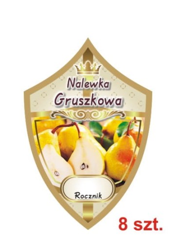 Przejdź do produktu Etykiety na nalewki nr 236 gruszkowa 8 szt.