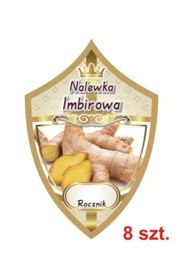 Przejdź do produktu Etykiety na nalewki nr 239 imbirowa 8 szt.