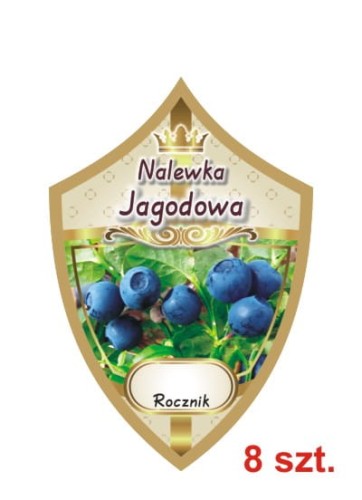 Przejdź do produktu Etykiety na nalewki nr 241 jagodowa 8 szt.