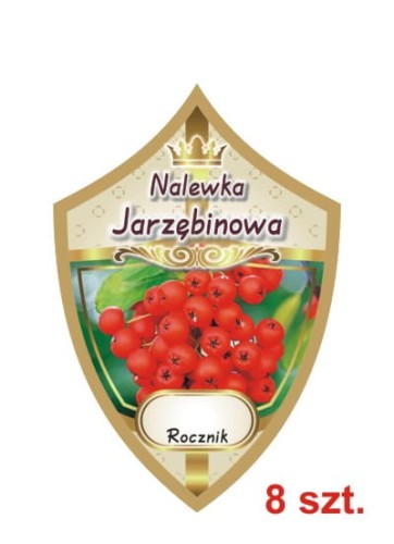 Przejdź do produktu Etykiety na nalewki nr 243 jarzębinowa 8 szt.