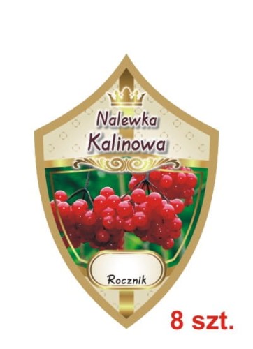 Przejdź do produktu Etykiety na nalewki nr 245 kalinowa 8 szt.
