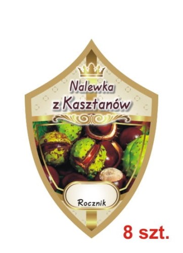Przejdź do produktu Etykiety na nalewki nr 248 z kasztanów 8 szt.