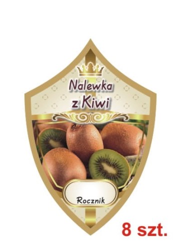 Przejdź do produktu Etykiety na nalewki nr 250 z kiwi 8 szt.