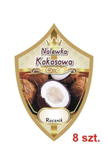 Przejdź do produktu Etykiety na nalewki nr 252 kokosowa 8 szt.