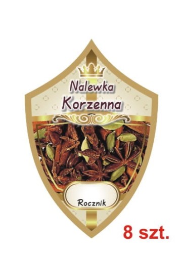 Przejdź do produktu Etykiety na nalewki nr 253 korzenna 8 szt.