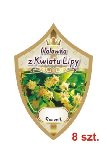 Przejdź do produktu Etykiety na nalewki nr 258 z kwiatu lipy 8 szt.