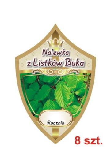 Przejdź do produktu Etykiety na nalewki nr 259 z listków buka 8 szt.