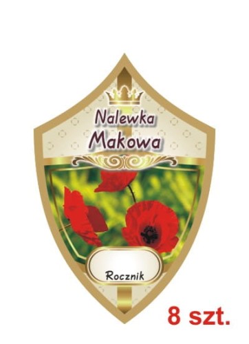 Przejdź do produktu Etykiety na nalewki nr 261 makowa 8 szt.
