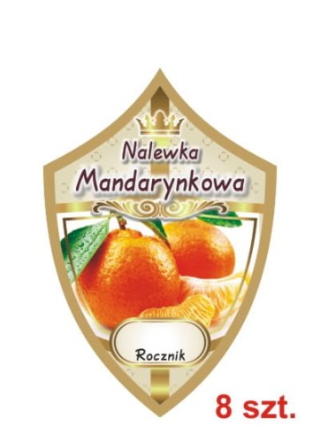 Przejdź do produktu Etykiety na nalewki nr 263 mandarynkowa 8 szt.