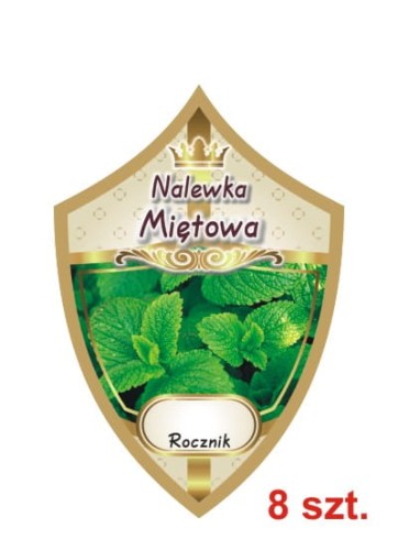 Przejdź do produktu Etykiety na nalewki nr 264 miętowa 8 szt.