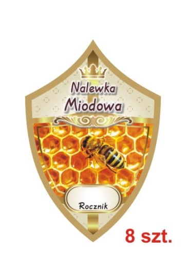 Przejdź do produktu Etykiety na nalewki nr 266 miodowa 8 szt.