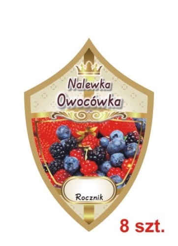 Przejdź do produktu Etykiety na nalewki nr 274 owocówka 8 szt.