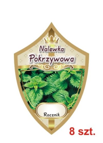 Przejdź do produktu Etykiety na nalewki nr 279 pokrzywowa 8 szt.