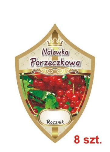 Przejdź do produktu Etykiety na nalewki nr 283 porzeczkowa czerwona 8 szt.