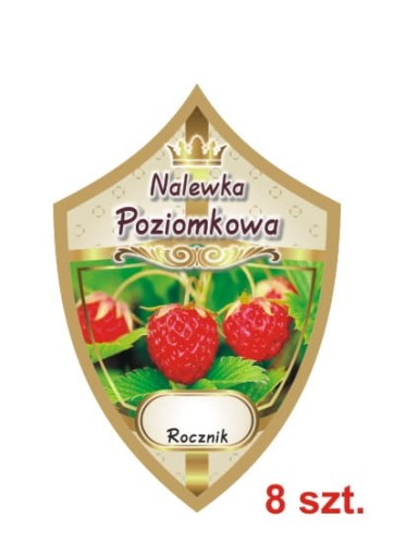 Przejdź do produktu Etykiety na nalewki nr 285 poziomkowa 8 szt.