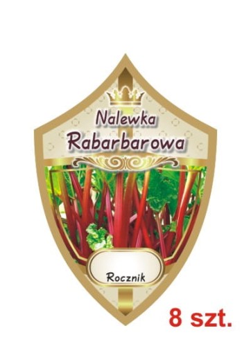 Przejdź do produktu Etykiety na nalewki nr 286 rabarbarowa 8 szt.