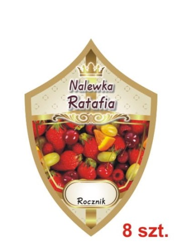Przejdź do produktu Etykiety na nalewki nr 287 ratafia 8 szt.