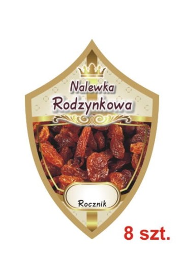 Przejdź do produktu Etykiety na nalewki nr 288 rodzynkowa 8 szt.