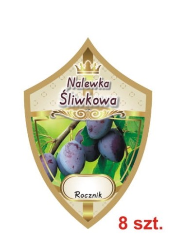 Przejdź do produktu Etykiety na nalewki nr 291 śliwkowa 8 szt.