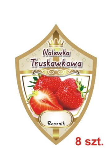 Przejdź do produktu Etykiety na nalewki nr 293 truskawkowa 8 szt.