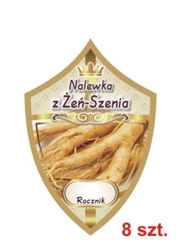Przejdź do produktu Etykiety na nalewki nr 296 z żeń-szenia 8 szt.