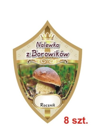 Przejdź do produktu Etykiety na nalewki nr 303 z borowików 8 szt.