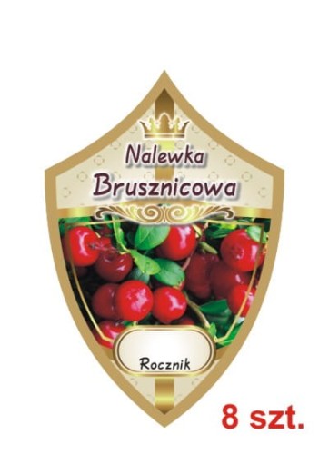 Przejdź do produktu Etykiety na nalewki nr 304 brusznicowa 8 szt.