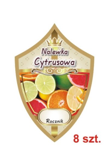 Przejdź do produktu Etykiety na nalewki nr 307 cytrusowa 8 szt.