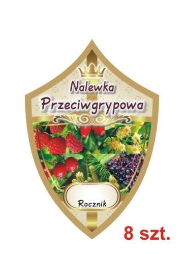 Przejdź do produktu Etykiety na nalewki nr 319 przeciwgrypowa 8 szt.