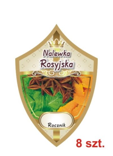 Przejdź do produktu Etykiety na nalewki nr 320 rosyjska 8 szt.