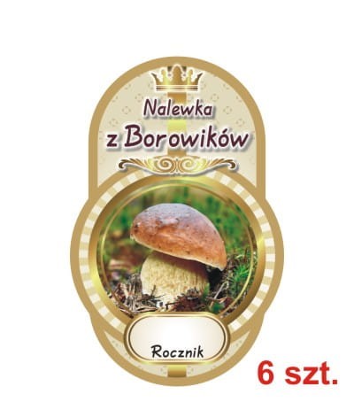Przejdź do produktu Etykiety na Nalewki nr 503 z borowików 6 szt.