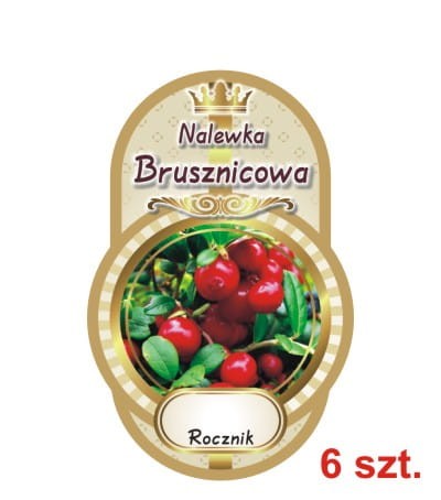 Przejdź do produktu Etykiety na Nalewki nr 504 brusznicowa 6 szt.