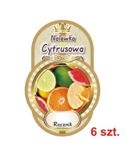 Przejdź do produktu Etykiety na Nalewki nr 507 cytrusowa 6 szt.