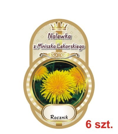 Przejdź do produktu Etykiety na Nalewki nr 518 z mniszka lekarskiego 6 sz.