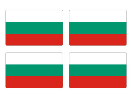 Przejdź do produktu Naklejki Flagi - Bułgaria 4 szt. 5 cm