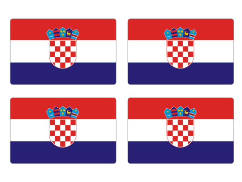 Przejdź do produktu Naklejki Flagi - Chorwacja 4 szt. 5 cm