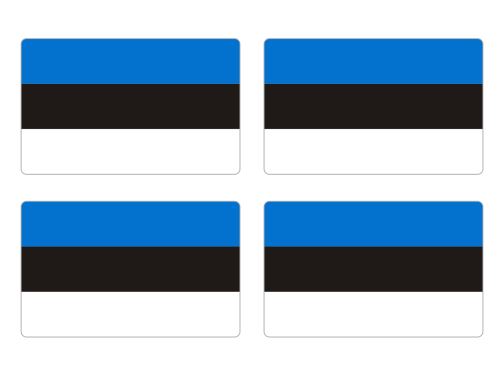 Przejdź do produktu Naklejki Flagi - Estonia 4 szt. 5 cm