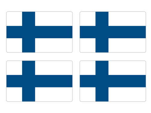 Przejdź do produktu Naklejki Flagi - Finlandia 4 szt. 5 cm