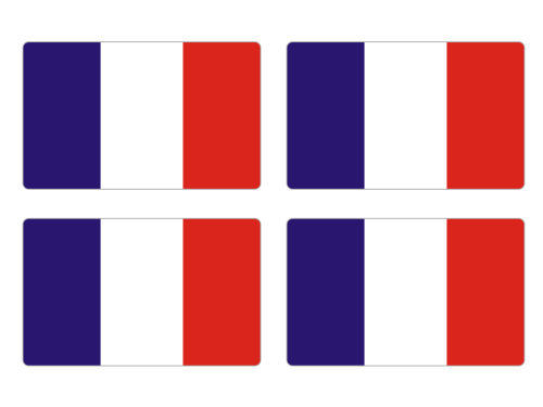 Przejdź do produktu Naklejki Flagi - Francja 4 szt. 5 cm