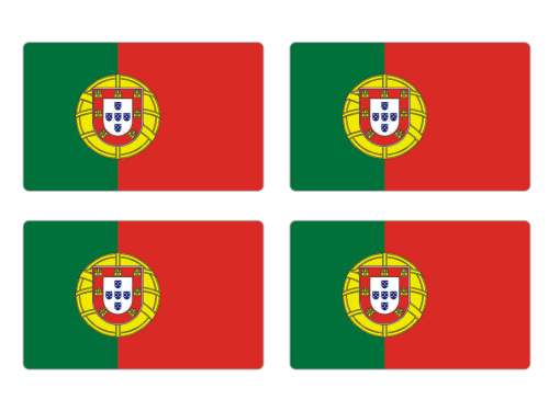 Przejdź do produktu Naklejki Flagi - Portugalia 4 szt. 5 cm
