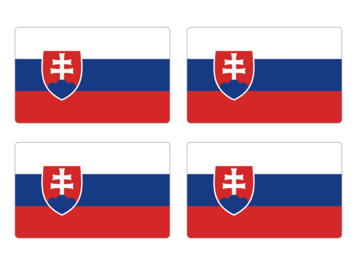 Przejdź do produktu Naklejki Flagi - Słowacja 4 szt. 5 cm