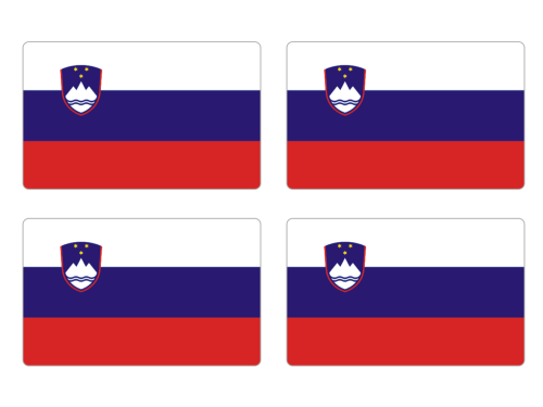 Przejdź do produktu Naklejki Flagi - Słowenia 4 szt. 5 cm