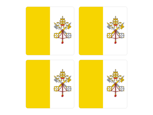 Przejdź do produktu Naklejki Flagi - Watykan 4 szt. 5 cm