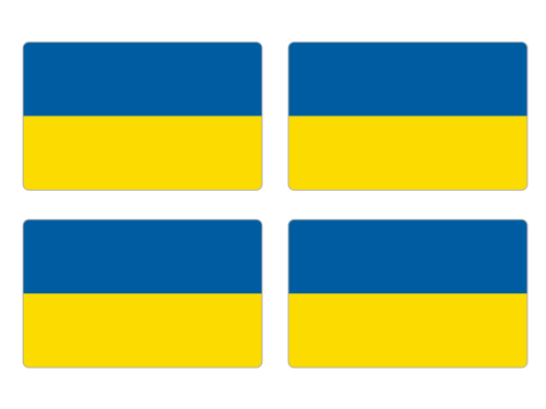 Przejdź do produktu Naklejki Flagi - Ukraina 4 szt. 5 cm
