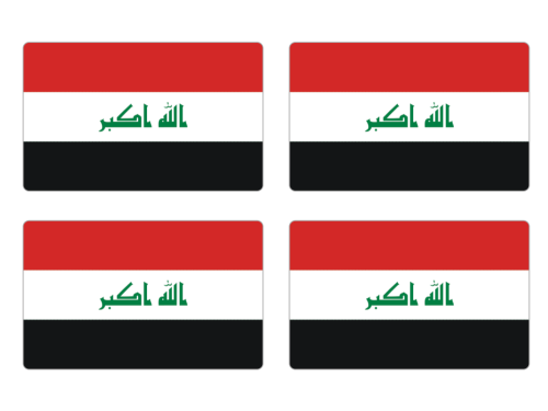 Przejdź do produktu Naklejki Flagi - Irak 4 szt. 5 cm