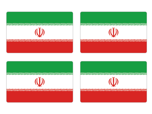 Przejdź do produktu Naklejki Flagi - Iran 4 szt. 5 cm