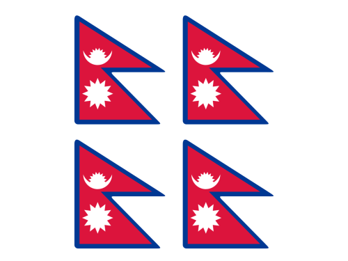 Przejdź do produktu Naklejki Flagi - Nepal 4 szt. 5 cm