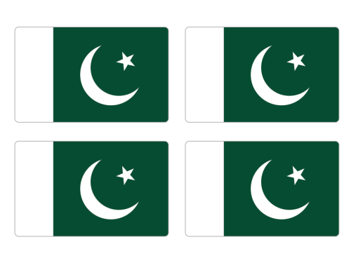 Przejdź do produktu Naklejki Flagi - Pakistan 4 szt. 5 cm