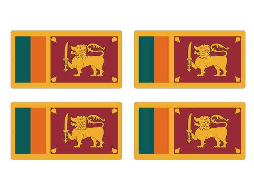 Przejdź do produktu Naklejki Flagi - Sri Lanka 4 szt. 5 cm